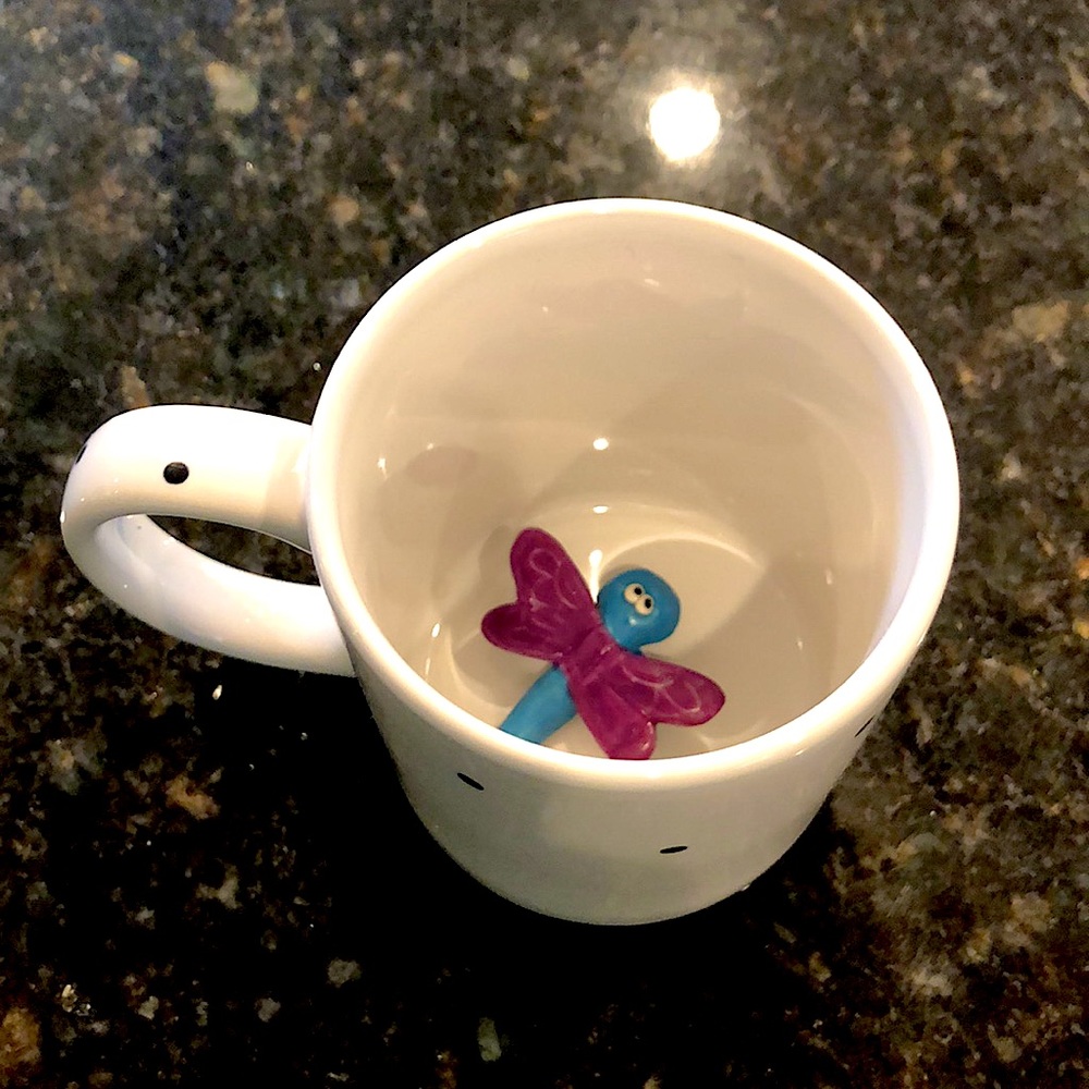 Short Subjects Dragonfly Polka Dot Mug